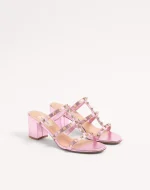 Valentino Rockstud Slide Sandal In Laminated Nappa 60Mm - Image 3